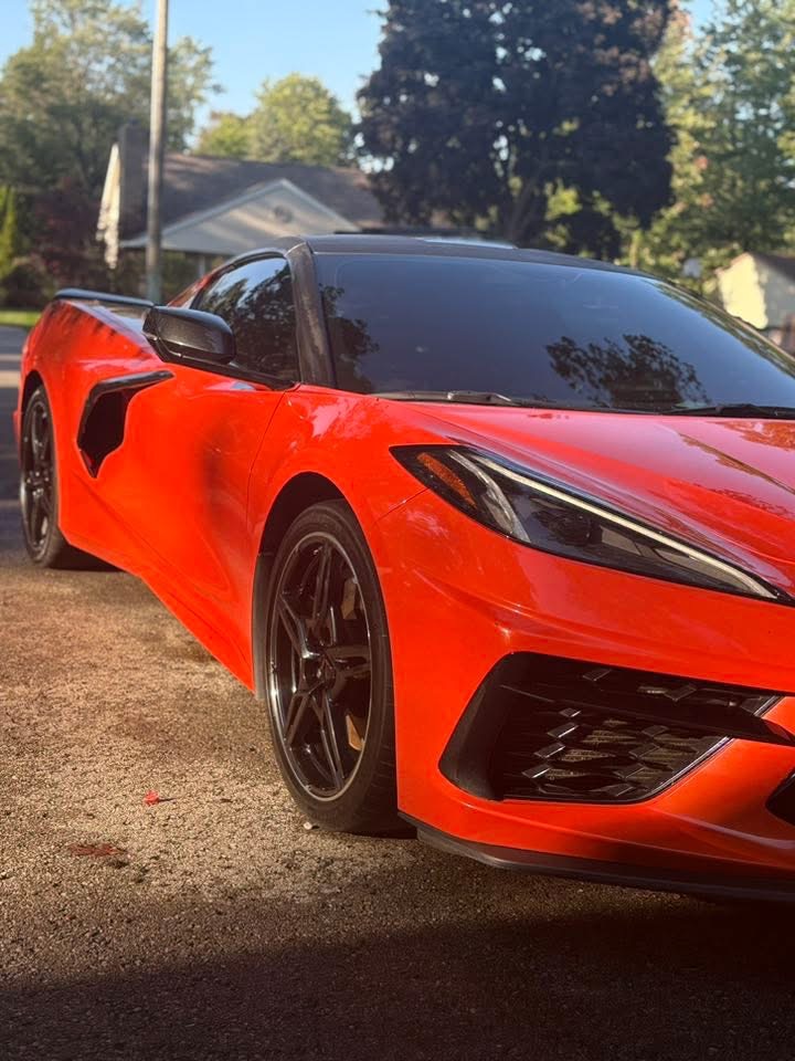 Red Corvette after a NorthLine detail